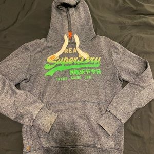 Superdry Hoodie Heathered Navy & Green
